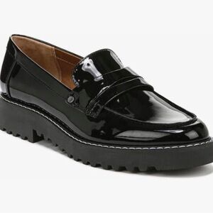 Franco Sarto Patent Leather Chunky Loaders Size 9 Wide